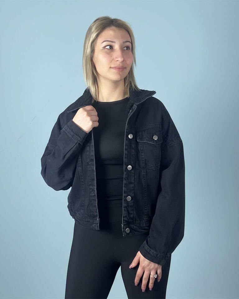İçi Tüylü Crop Denim Ceket – Rahatlık & Şıklık bir arada